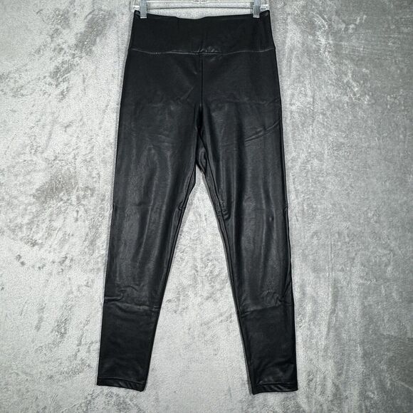 Boston Proper Pants Women‎ Small Black Skinny Faux Leather Legging Rocker Edgy - Picture 2 of 10